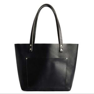 Brand new Portland leather goods smooth black tote.💕